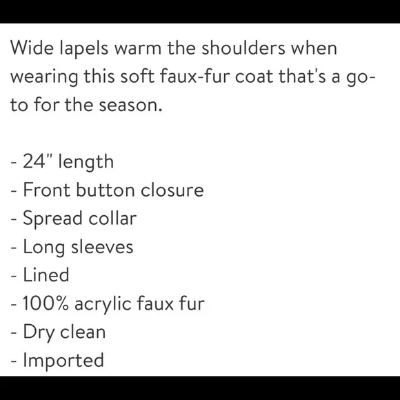 Topshop, nwt, us10 ANNE faux fur crop jackt - Picture 5 of 6